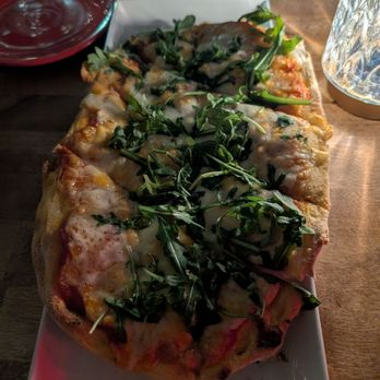 Nightcaps at Rosetta - Pizza flatbread with arugula! - Tiki Bars Near Me - Livermore, California Nightcaps at Rosetta - Pizza flatbread with arugula! - Tiki Bars Near Me - Livermore, California