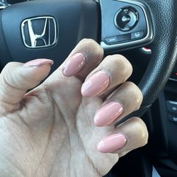 Epic Nail Spa - Acrylic fill "almond" shape.