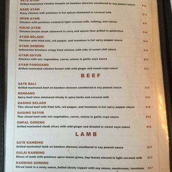 Java Indonesian Restaurant - Menu - Indonesian Near Me - Brooklyn, New York