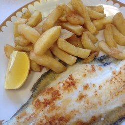 Lilac Restaurant - Grilled plaice and chips