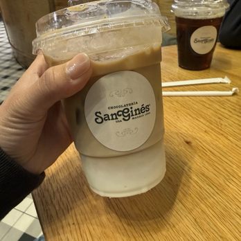 San Gines Beach - Iced latte and iced americano - Coffee Roasteries Near Me - Miami Beach, Florida