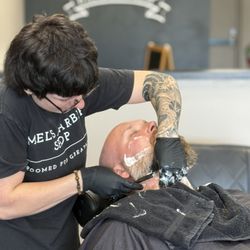 Sam edging up a beard