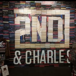 2nd & Charles - The book wall inside the store. Very cool!