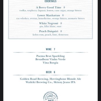 Herringbone Waikiki - Sept 2022 HH menu - Seafood Near Me - Honolulu, Hawaii