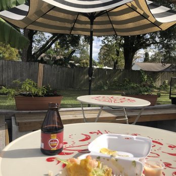 Tostones - Cute patio area to enjoy your meal- very relaxing - Food Trucks Near Me - Tampa, Florida Tostones - Cute patio area to enjoy your meal- very relaxing - Food Trucks Near Me - Tampa, Florida