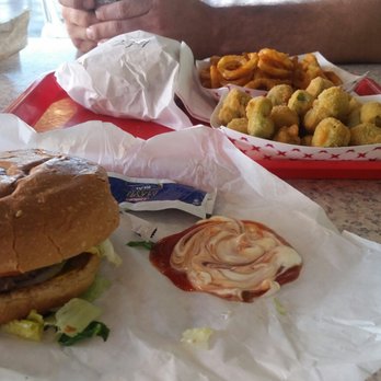 Kirby's Korner Restaurant - Cheeseburger, hickory burger, friend okra, cajun curly fries and of course tea. - Burgers Near Me - Seguin, Texas Kirby's Korner Restaurant - Cheeseburger, hickory burger, friend okra, cajun curly fries and of course tea. - Burgers Near Me - Seguin, Texas