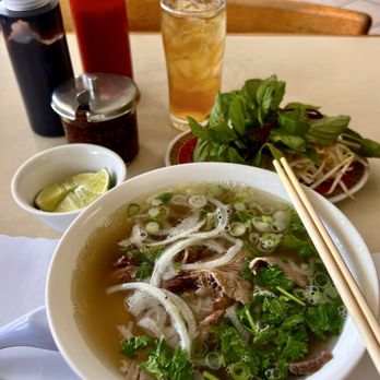 Pho Thanh - #3 small w/ iced tea - Vietnamese Near Me - Garden Grove, California