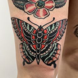 Black Rose and Dagger Tattoo - Beautiful traditional piece Done by Matt Breining