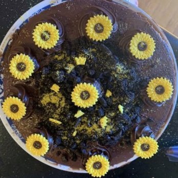 Sugar Mama’s Treats - Chocolate 3 layer cake with sunflowers - Desserts Near Me Sugar Mama’s Treats - Chocolate 3 layer cake with sunflowers - Desserts Near Me