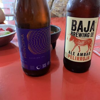 Birria La Mejor - Artisan beer lager and ambar- my fav. was the Pelirroja - Tacos Near Me - Tijuana, BCN