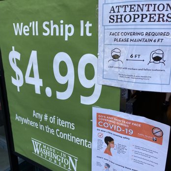 Made In Washington - a green sign with a price of $ 4 99 - Specialty Food Near Me - Seattle, Washington