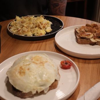 Cream Coffee Bar - 5 scrambled eggs Specialty toast (sunflower butter w/ bananas/honey/cinnamon Specialty avocado toast w/ tomato, basil and 2 over easy eggs - Coffee & Tea Near Me - Conway, New Hampshire Cream Coffee Bar - 5 scrambled eggs Specialty toast (sunflower butter w/ bananas/honey/cinnamon Specialty avocado toast w/ tomato, basil and 2 over easy eggs - Coffee & Tea Near Me - Conway, New Hampshire