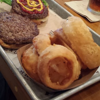 Farmhaus Burger - Build your own burger with onion rings - Burgers Near Me - Augusta, Georgia