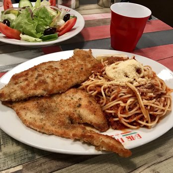 Bar Italia - Chicken Schnitzel/Spaghetti Bolognese Combo $22 - Italian Near Me - Leichhardt, NSW
