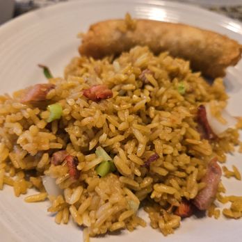 Shanghai and Tokyo - Pork fried rice and an egg roll. - Chinese Near Me - Homestead, Florida