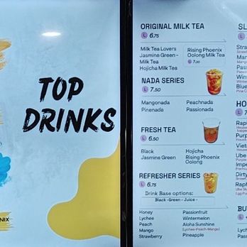 Rapha Tea - Menu screens - Bubble Tea Near Me - San Diego, California