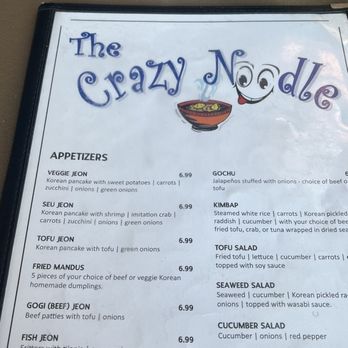The Crazy Noodle - Menu - Korean Near Me - Memphis, Tennessee