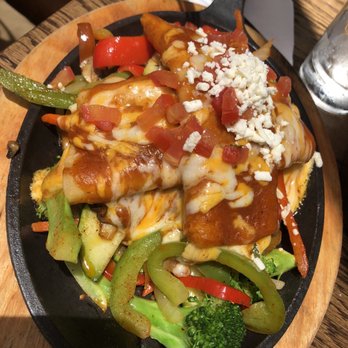 El Adobe - Veggie fajitas came out sizzling and smelled soooo good, and they were topped with surprise cheese enchiladas?!? - Latin American Near Me - San Juan Capistrano, California El Adobe - Veggie fajitas came out sizzling and smelled soooo good, and they were topped with surprise cheese enchiladas?!? - Latin American Near Me - San Juan Capistrano, California