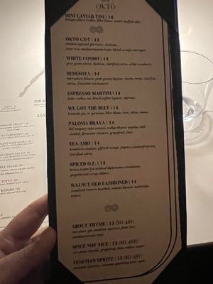 Menu photo 2 Okto Houston, TX