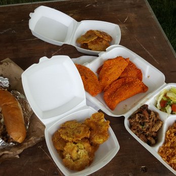 Food Made With Love - Empanadas, fried plantains, steak sandwhich, and a combo plate. All was amazing! - Food Trucks Near Me - Manchester, New Hampshire Food Made With Love - Empanadas, fried plantains, steak sandwhich, and a combo plate. All was amazing! - Food Trucks Near Me - Manchester, New Hampshire