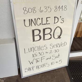 Uncle D’s BBQ - Hours - Barbeque Near Me - Lihue, Hawaii