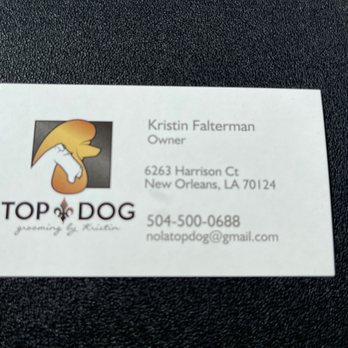 Top Dog Grooming - Business card - Pet Groomers Near Me - New Orleans, Louisiana Top Dog Grooming - Business card - Pet Groomers Near Me - New Orleans, Louisiana
