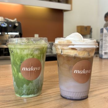 Malaya - Pandan Matcha and Ube Creme Latte - Coffee & Tea Near Me - Los Angeles, California Malaya - Pandan Matcha and Ube Creme Latte - Coffee & Tea Near Me - Los Angeles, California