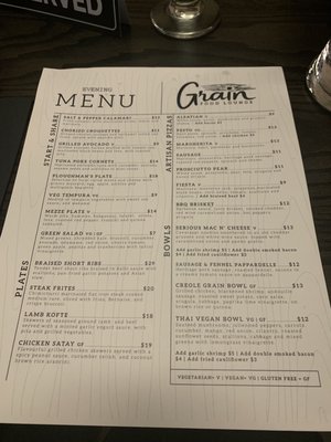 Menu photo 2 Grain Food Lounge Kitchener, ON