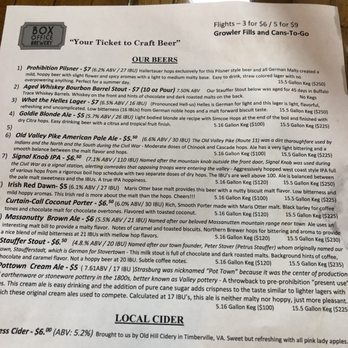 Box Office Brewery - Beer list - Breweries Near Me - Strasburg, Virginia