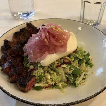 Harry & Izzy's - Burrata and Brussel salad with steak (skip the salad, just get the steak) - Steakhouses Near Me - Indianapolis, Indiana