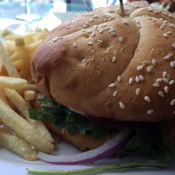 Stage Restaurant - "Crispy Eggplant Sandwich" was one of the special featured entrees; came with a salad/french fries on the side. - New American Near Me - Honolulu, Hawaii Stage Restaurant - "Crispy Eggplant Sandwich" was one of the special featured entrees; came with a salad/french fries on the side. - New American Near Me - Honolulu, Hawaii