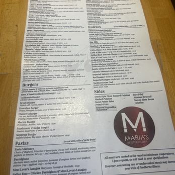 Maria's Reisterstown - Menu - Cocktail Bars Near Me - Reisterstown, Maryland Maria's Reisterstown - Menu - Cocktail Bars Near Me - Reisterstown, Maryland