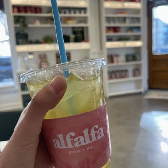 Alfalfa - Ginger Turmeric Lemonade - Salad Near Me - Hoboken, New Jersey Alfalfa - Ginger Turmeric Lemonade - Salad Near Me - Hoboken, New Jersey