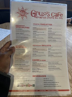 Menu photo 1 Grillo's Cafe Marshfield, MO