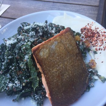 Refinery Rooftop - Kale salad with salmon yum - Lounges Near Me - New York, New York Refinery Rooftop - Kale salad with salmon yum - Lounges Near Me - New York, New York