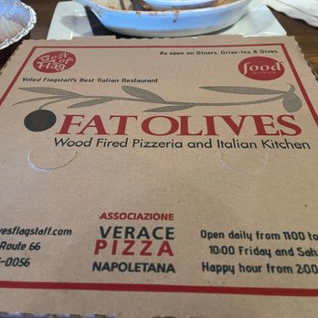 Fat Olives - Big portions! Had leftovers to take with us! - Pizza Near Me - Flagstaff, Arizona Fat Olives - Big portions! Had leftovers to take with us! - Pizza Near Me - Flagstaff, Arizona