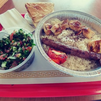 King Kabab - King combo (Lamb/Beef kefta and chicken) with a side of Tabbouleh salad. - Mediterranean Near Me - South Charleston, West Virginia