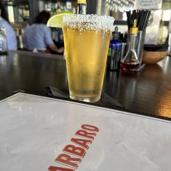 Barbaro - a glass of beer and a menu - Pizza Near Me - San Antonio, Texas
