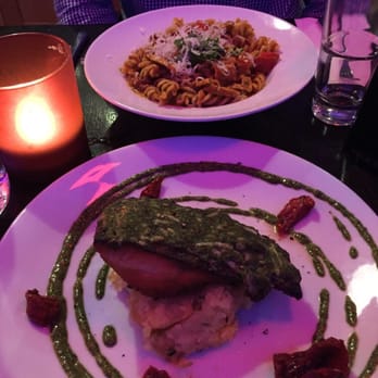 Vittoria - Salmon with a pesto sauce over potatoes - Italian Near Me - Edinburgh, EDH Vittoria - Salmon with a pesto sauce over potatoes - Italian Near Me - Edinburgh, EDH