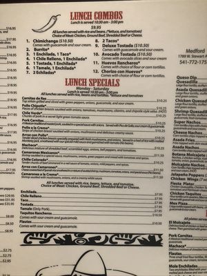 Menu photo 1 El Molcajete Mexican Grill Medford, OR Menu photo 1 El Molcajete Mexican Grill Medford, OR