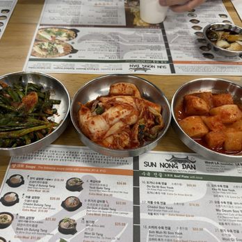 Sun Nong Dan - Complimentary side dishes. Can ask for more. - Korean Near Me - San Gabriel, California Sun Nong Dan - Complimentary side dishes. Can ask for more. - Korean Near Me - San Gabriel, California