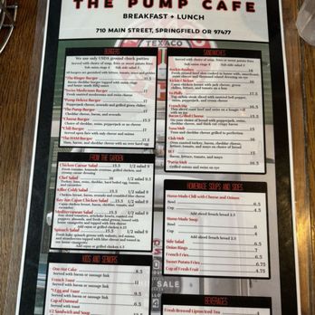 The Pump Cafe - Menu - Breakfast & Brunch Near Me - Springfield, Oregon