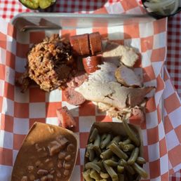 They call it 3 meat plate but it's more like 3 meat sampler or 1/3 portion of 3 meats... They call it 3 meat plate but it's more like 3 meat sampler or 1/3 portion of 3 meats...