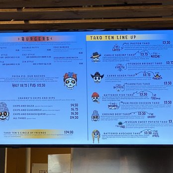 Tako Ten - Menu - Tacos Near Me - Albuquerque, New Mexico
