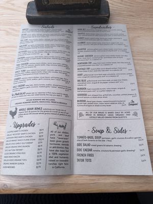 Menu photo 1 Blue Barn-Steiner San Francisco, CA