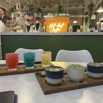 Visible Coffee Roasters - Lotus flight & matcha flight! Recommend to have the barista to choose the flavors. It was so much fun. - Coffee Roasteries Near Me - Everett, Washington