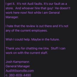 Josh email.