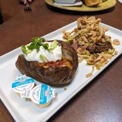 Casey's Bar and Grill - California Cut Steak with loaded baked potato