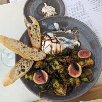 Larsen - Burrata and Brussels $14 - Cocktail Bars Near Me - Laguna Beach, California
