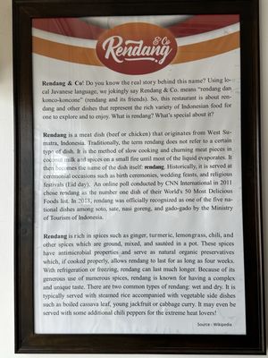 RENDANG & CO - Indonesian Bistro by null